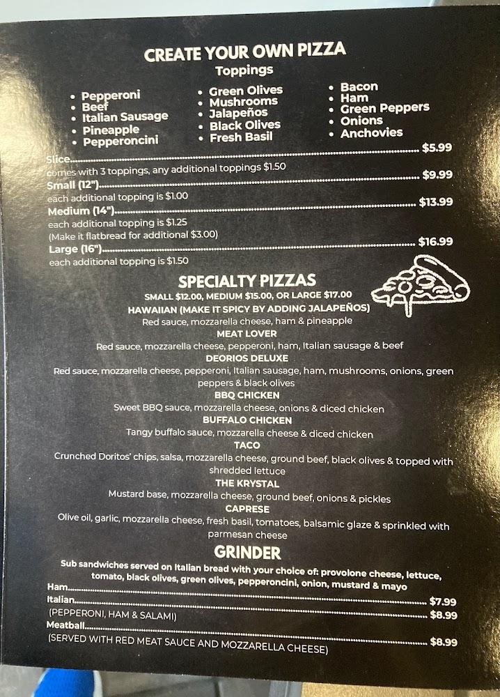 Deorio's Pizza Menu image 3